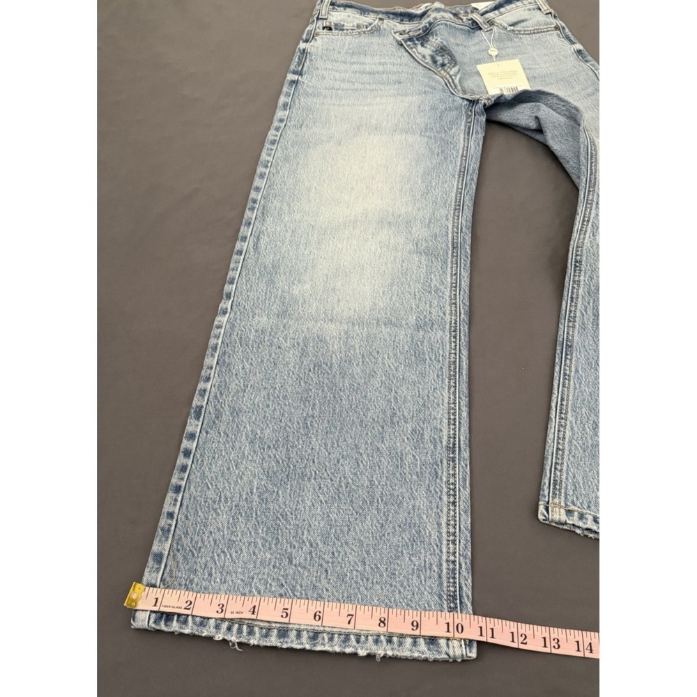KanCan Jeans Womens 3/25 Light Wash Crossover Wide Leg Distressed High Rise NEW! - Picture 9 of 14